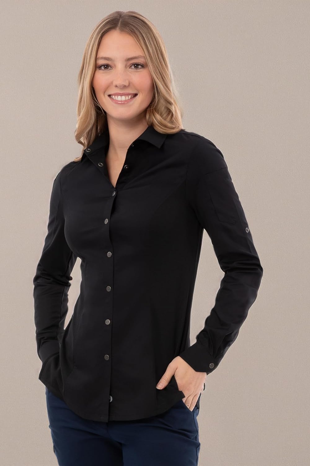 Chef Works Womens Seville Shirt with Mesh Panels - Image 7