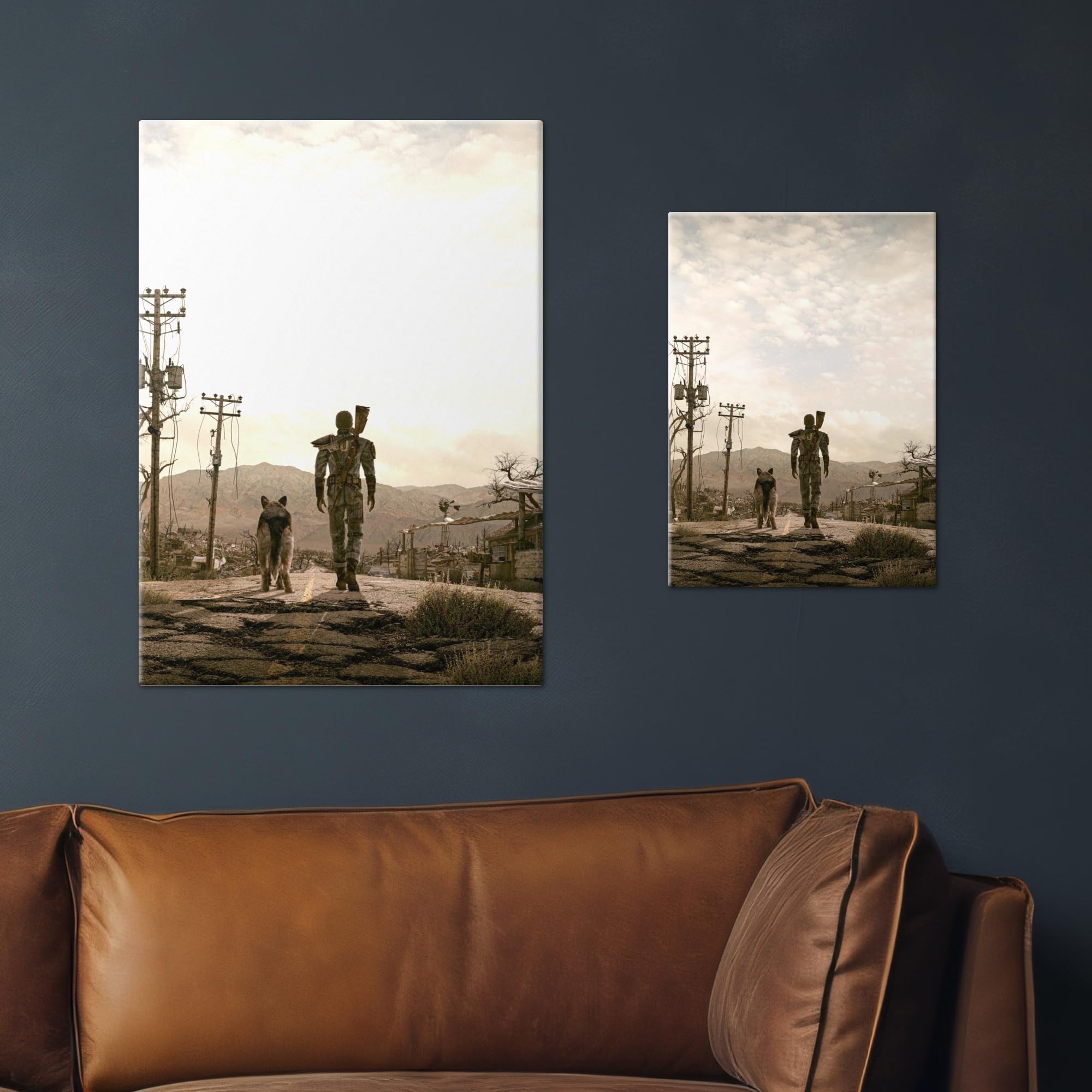 Displate - Poster In Metallo - Montato a Magnete - Fallout - The Road