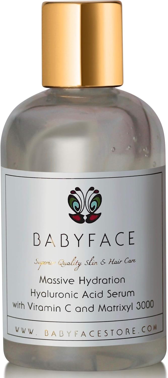 Babyface Refill Massive Hydration Hyaluronic Acid Serum with Vitamin C & Matrixyl 3000-4.2 oz.