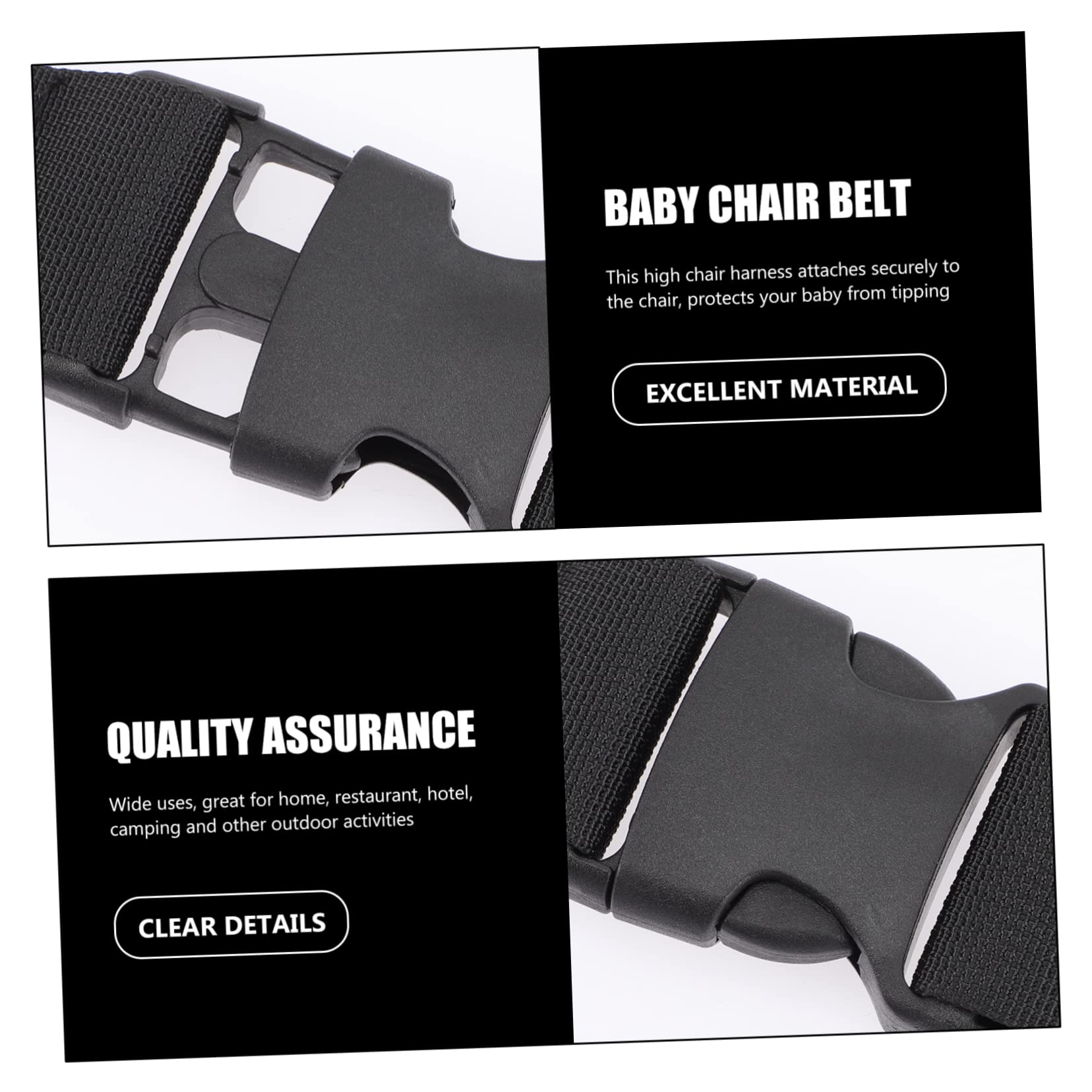 ibasenice Feeding Chair Belt 3 Pack High Chair Harness Straps Toddler Safety Belt Easy to Install for Supermarket Travel