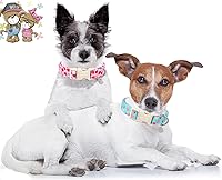 Vista 182 de DOGWONG Collar de perro de San Valentín, collar de perro con estampado de corazones para perros grandes, lindos collares de primavera, hembra