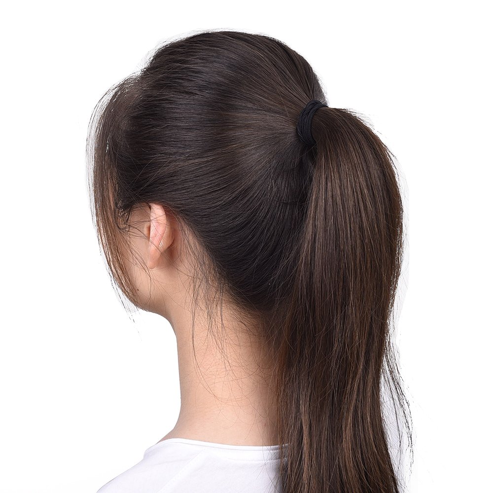 eBoot 40 Pack Black Hair Elastics Hair Ties Hair Bands Bulk Ponytail Holders (3 mm) 3