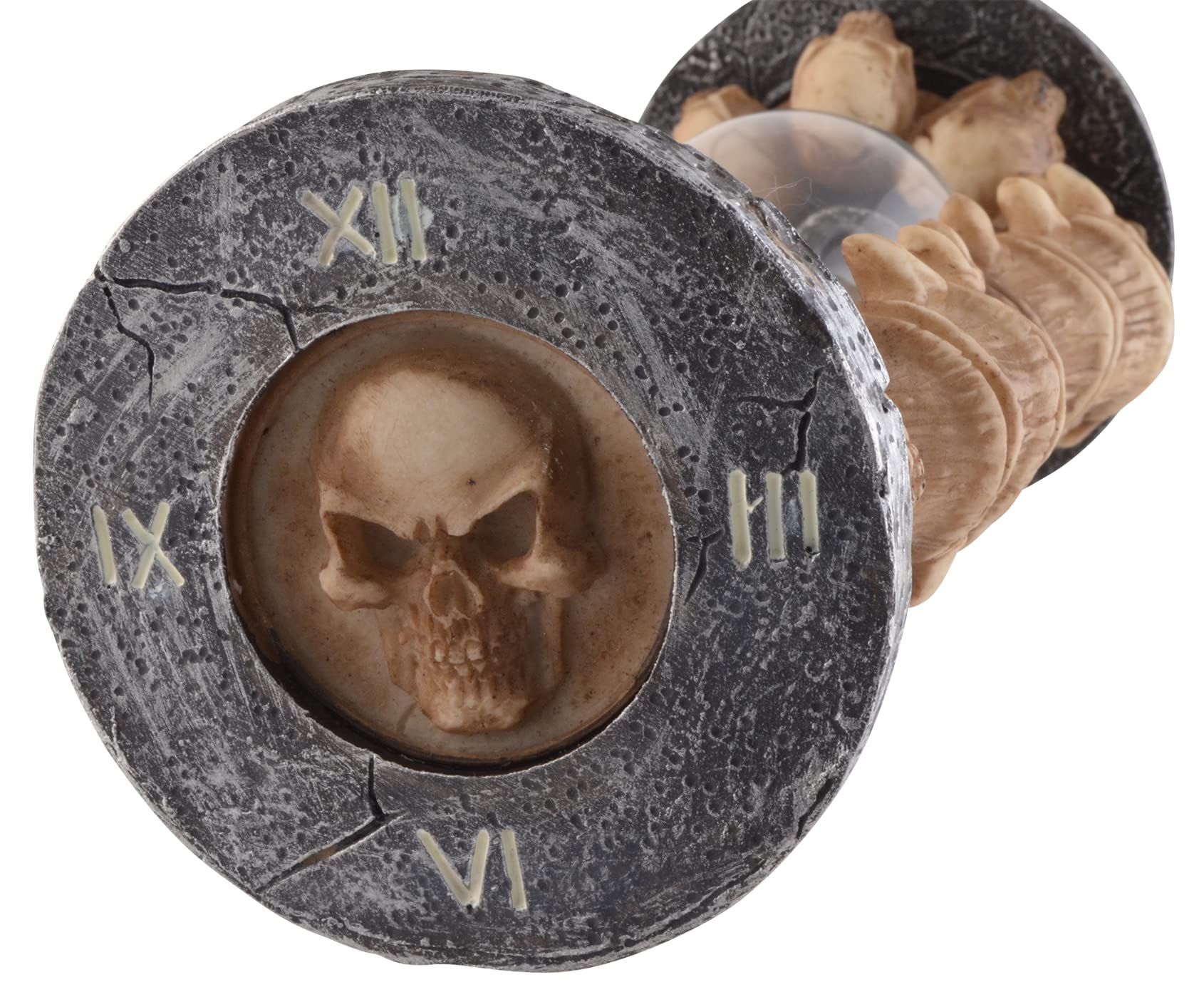 Memento Mori - Reloj de arena con calaveras
