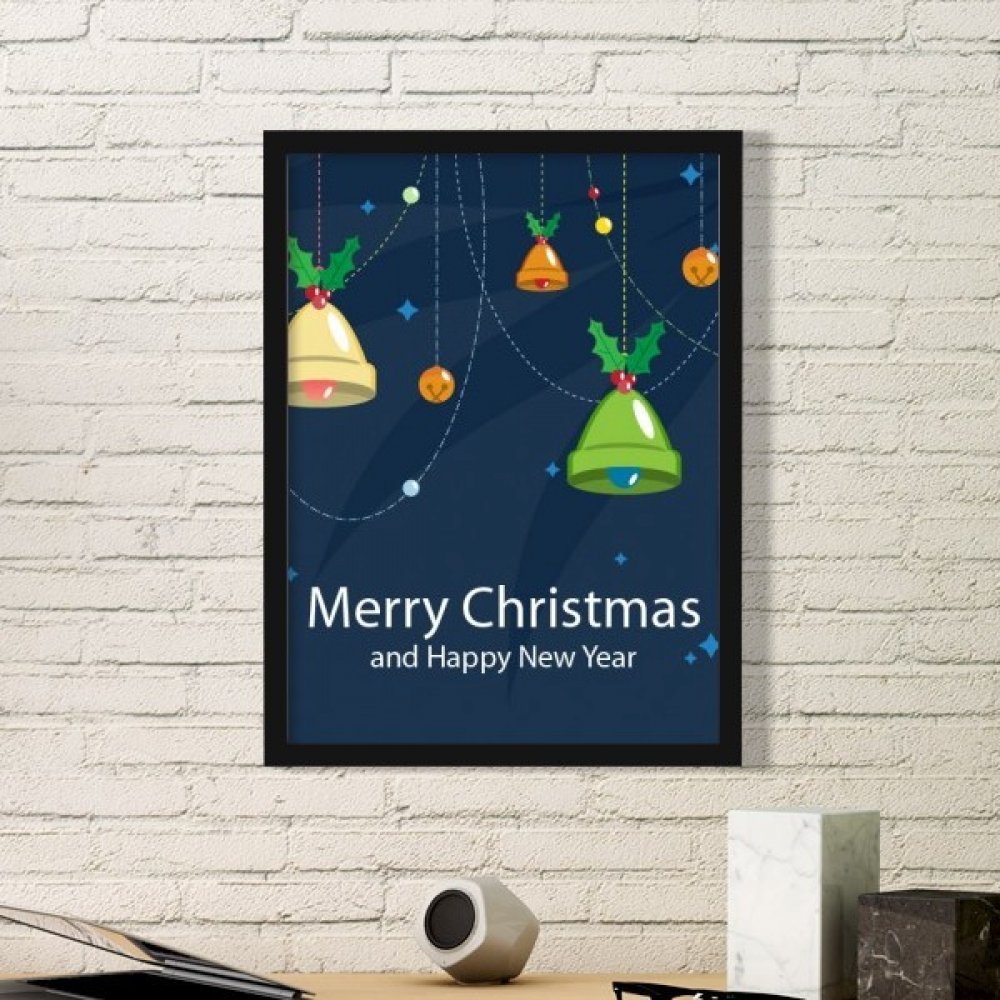 Cloche de Noël cadre photo d'accueil motif simple comme cadeau idéal pour décorer la maison