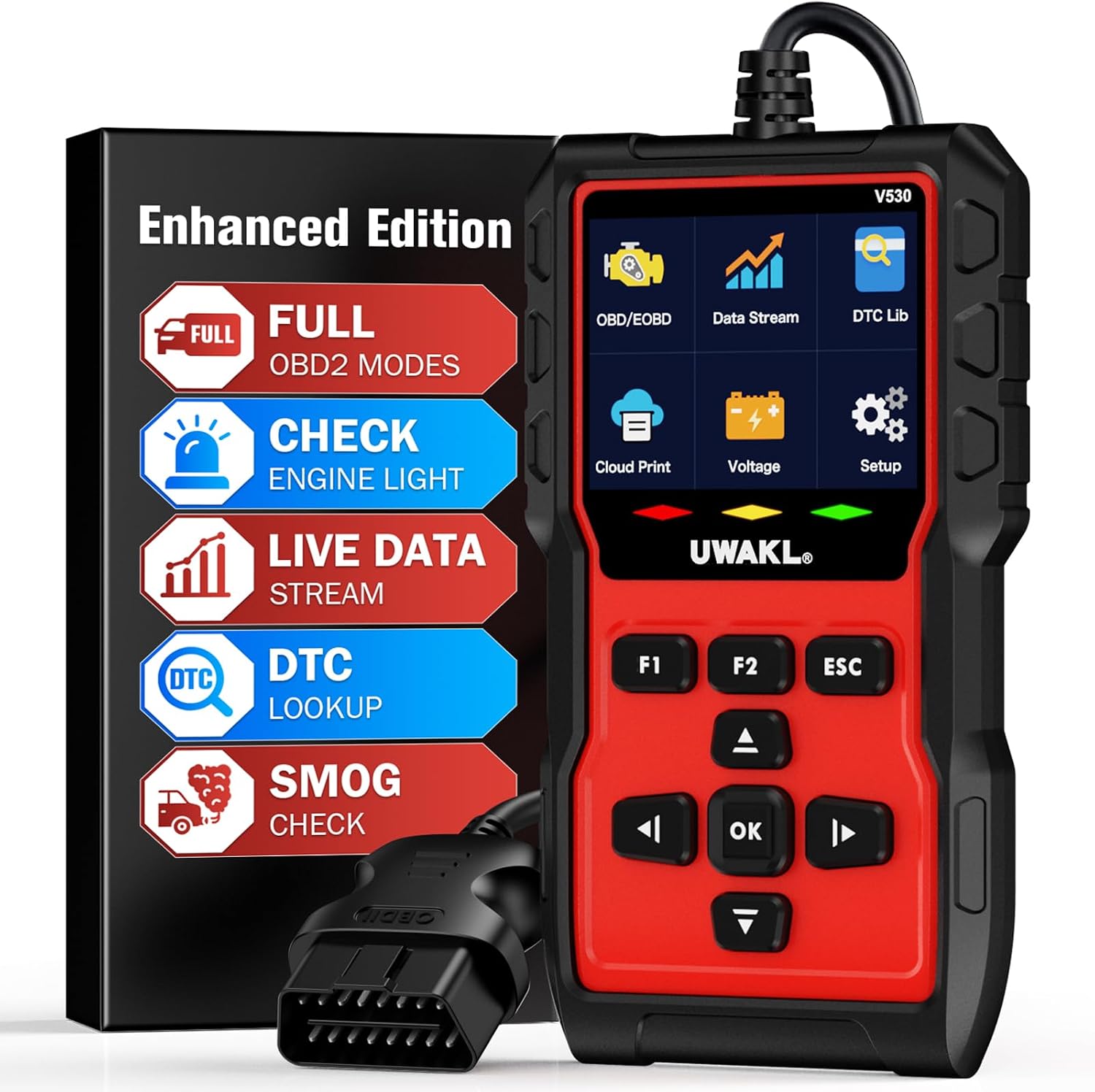 OBD2 Scanner Multimarca Vehículos con Prueba de Batería - Lector Códigos Fallos