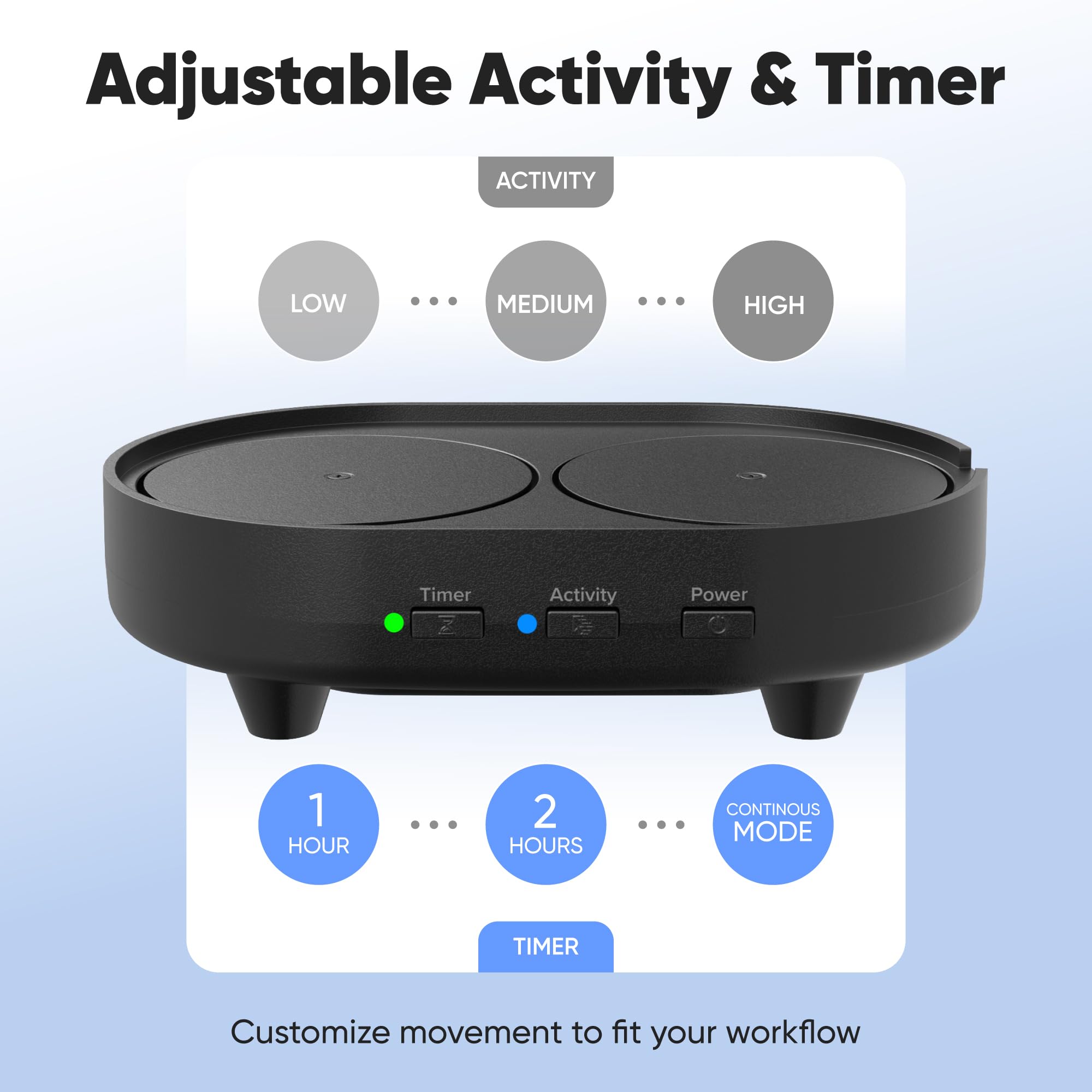 Undetectable Mouse Mover Jiggler, Adjustable Activity, Optional Shut-Off Timer, Random Movement Engine, No Software, Quiet & Undetectable Operation, USA Company (Dual Disc) - 4