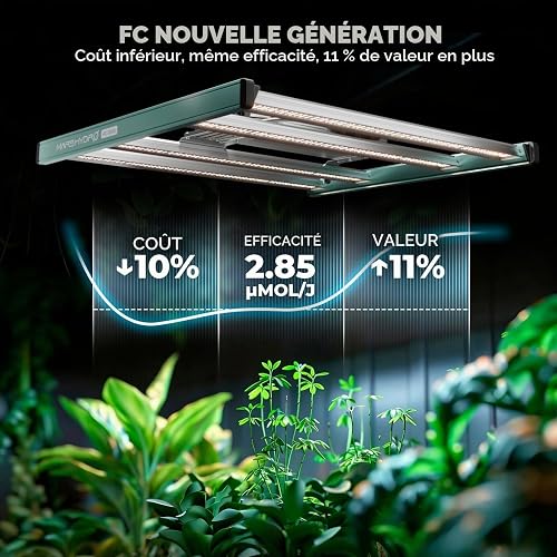 MARS HYDRO Smart FC3000 Lampe de culture LED 300W, Samsung LM301H EVO, lampes de croissance horticoles à spectre complet pour culture indoor, couverture 100 x 100cm - 9