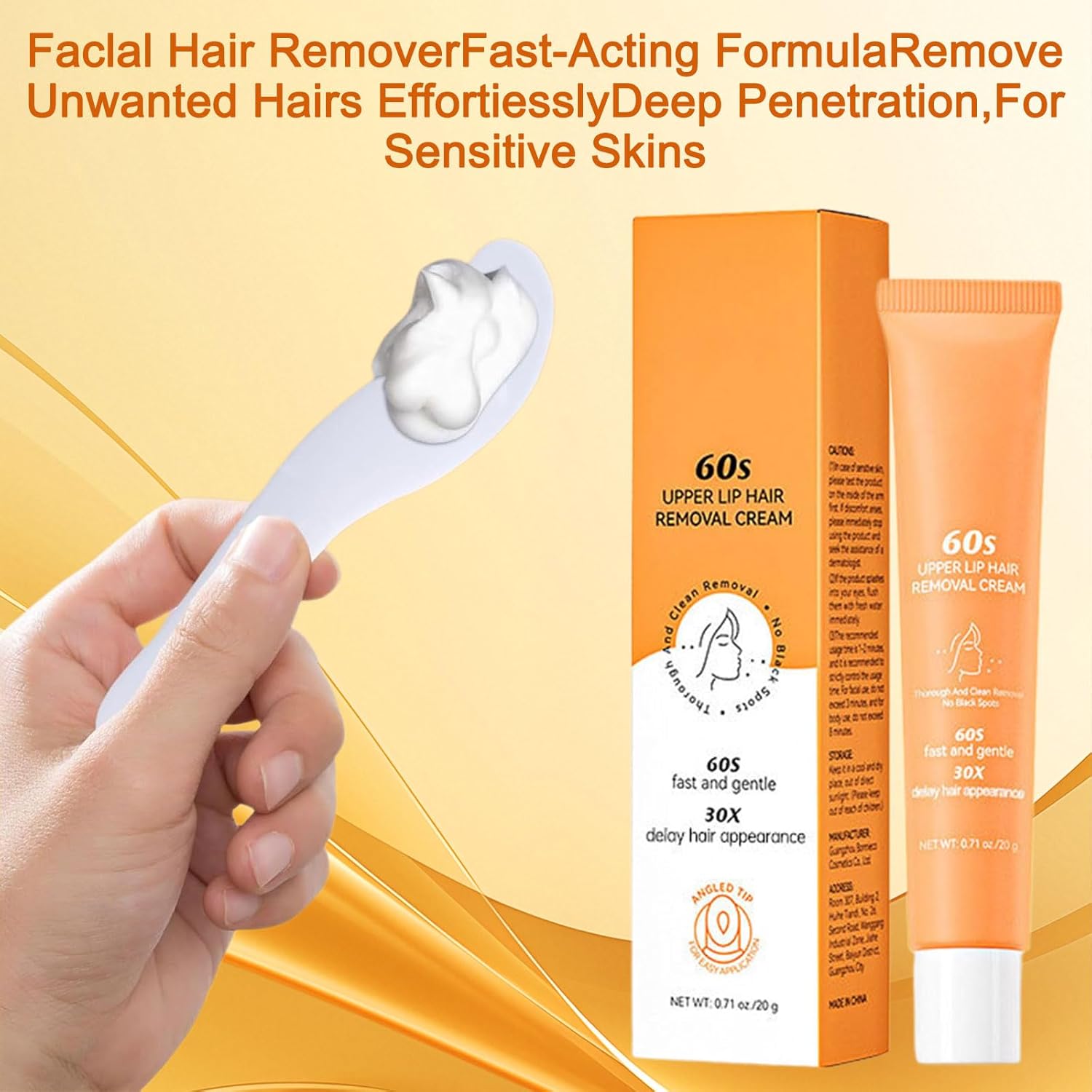 Joy Facial Hair Remover,Joy Cream Facial Hair Removal,Gentle Facial Hair Removal for Women,60s Fast Painless Hairs Removers for Body Face Lips(3pcs)