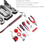 Hammer Boîte à outils, 29-Piece Jeu de main en métal réel pour la maison DIY et le travail du bois, les hommes nouveaux