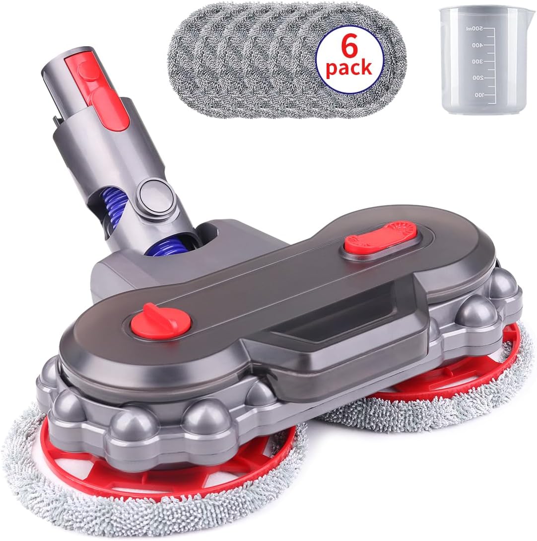 Cleaning Mop Head for Dyson V7 V8 V11 V10 Vacuum Cleaner Electric Mop Attachment with Detachable Water Tank and 12 Reusable Mop Pads