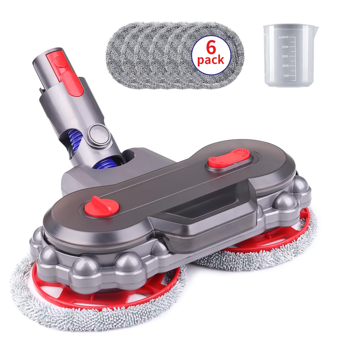 Cleaning Mop Head for Dyson V7 V8 V11 V10 Vacuum Cleaner Electric Mop Attachment with Detachable Water Tank and 12 Reusable Mop Pads