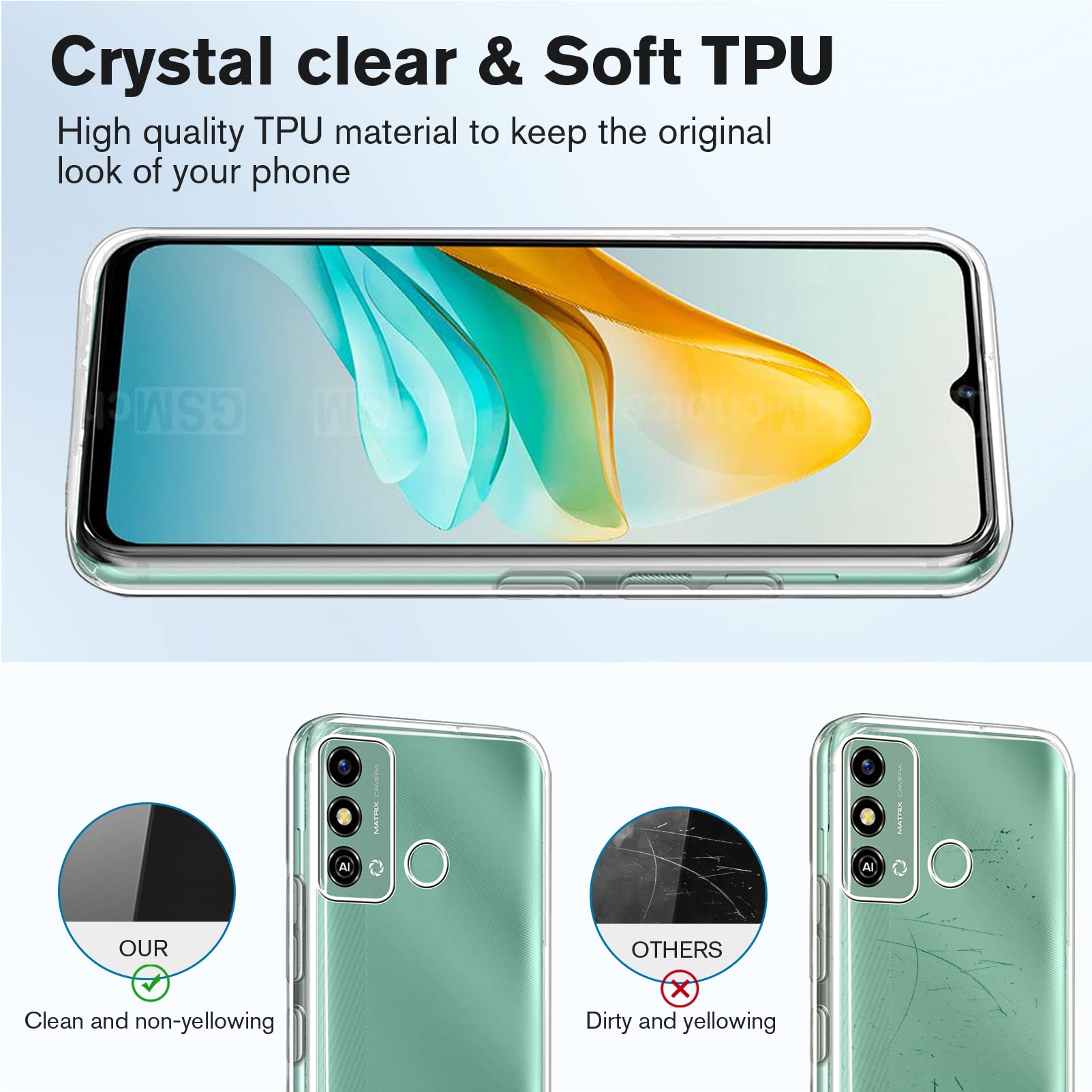 4 in 1] per Redmi 12 4G Cover + 2Pcs Vetro Temperato - Custodia in
