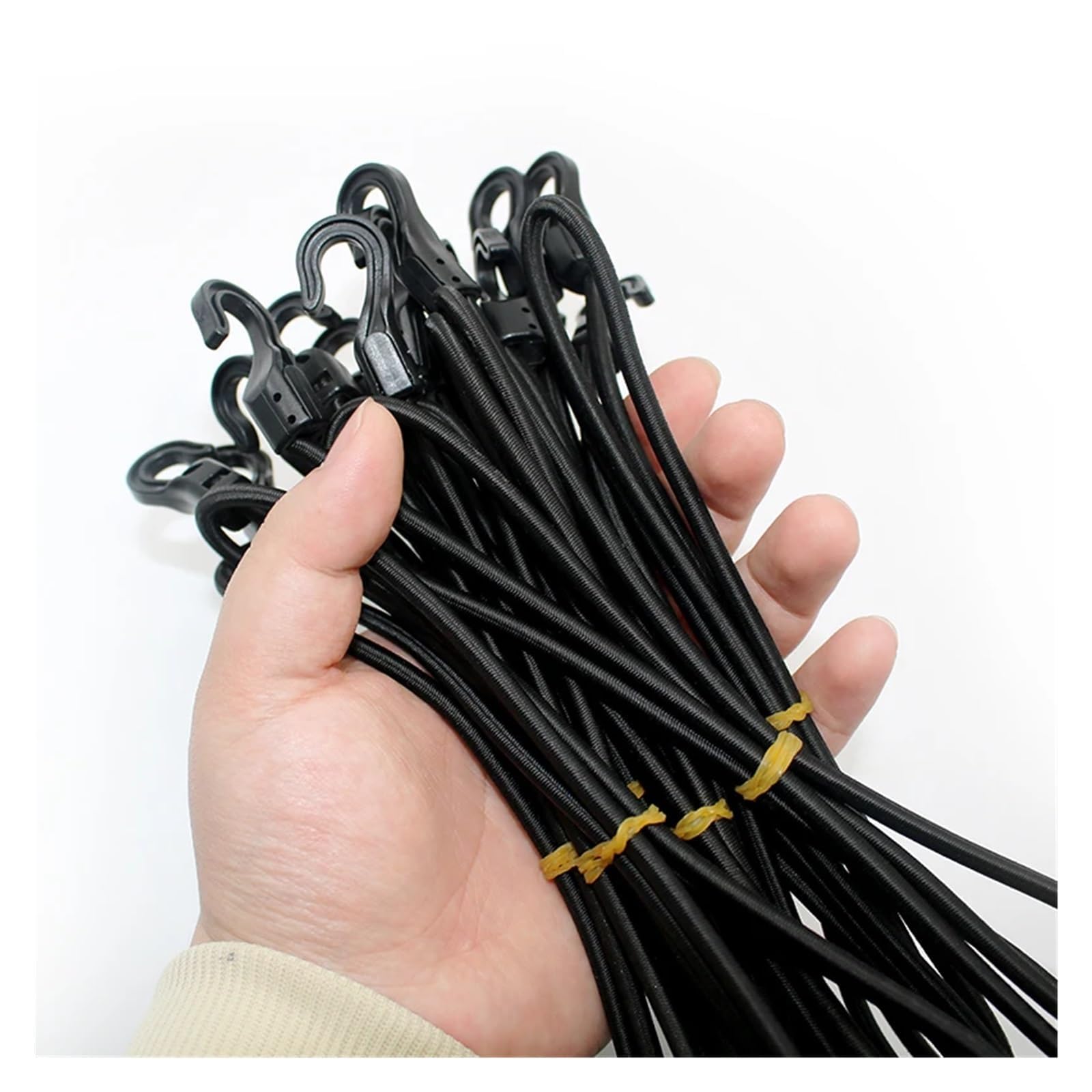 0,4 m/1 m/1,5 m/2 m Wytrzymała elastyczna taśma Bune Shock Cord Stretch Plastic Hook Car Lugga Tent Boat Canoe Bikes Rope Tie,Pas z zapadką(2m)