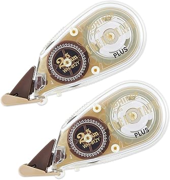 PLUS WH-812Y 51-641 Correction Tape, Whitepatch Cream Tape, 0.1 inch 2.5 mm, 2 x 1.2 inches 2.5 mm
