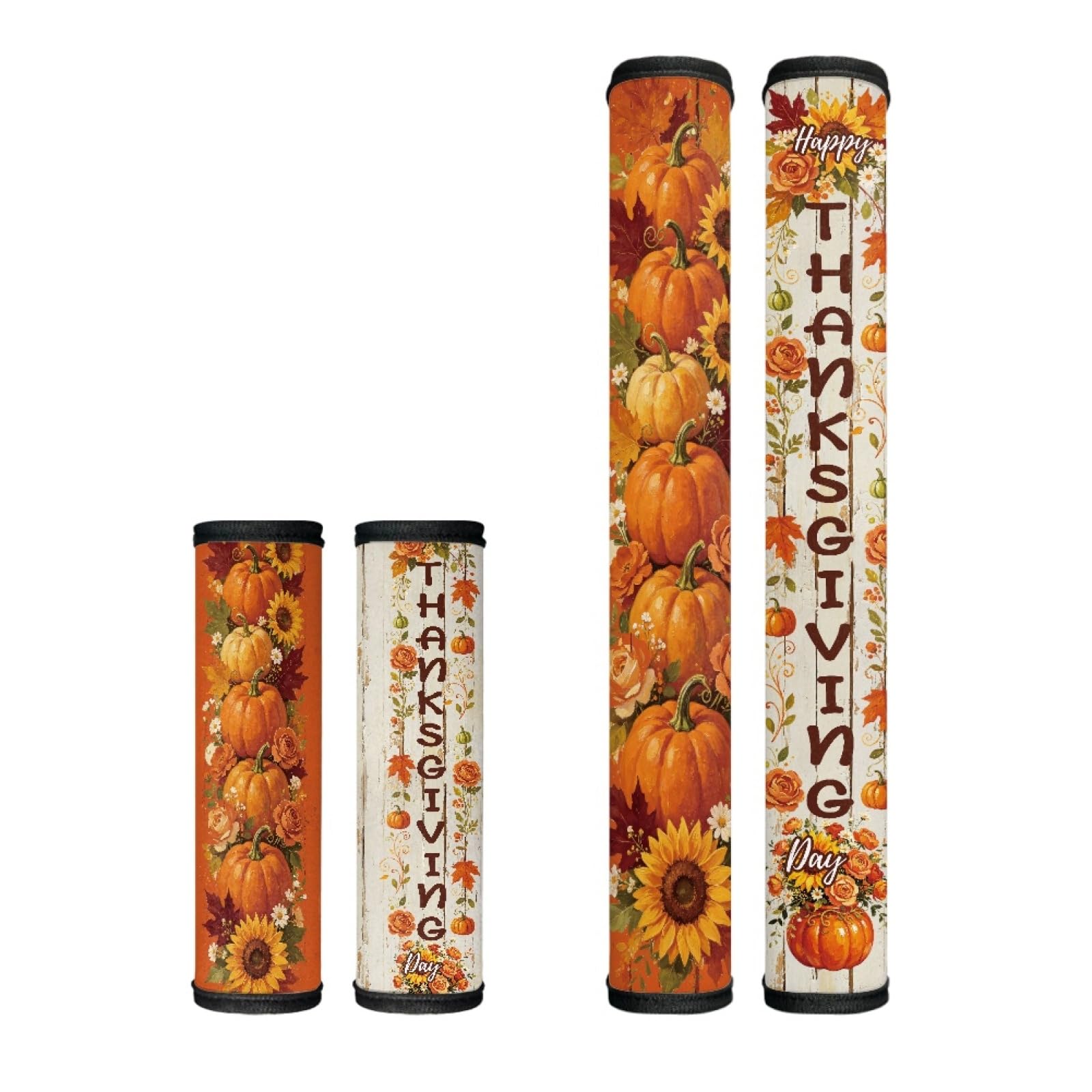 Dreaweet Thanksgiving Sunflower Pumpkin Refrigerator Door Handle Covers