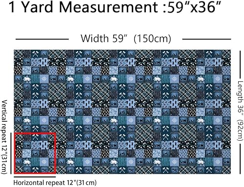 Miniatura 2 de Tela de oso por yarda con bonito estampado de alce decorativo, impermeable, para exteriores, estilo granja, animales salvajes, tela de tapicería
