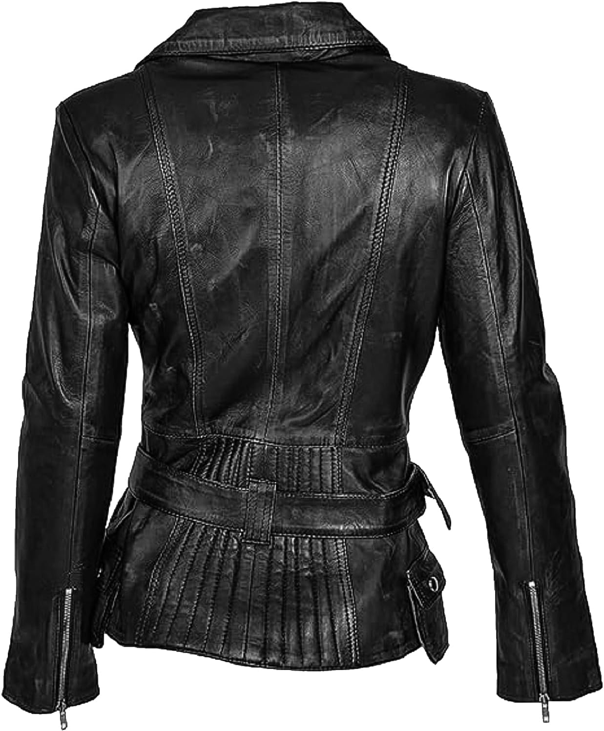 Womens Genuine Lambskin Leather Jacket | Classic rider leather jacket | Black Leather Jacket Women | Womens Leather Jacket - Image 2