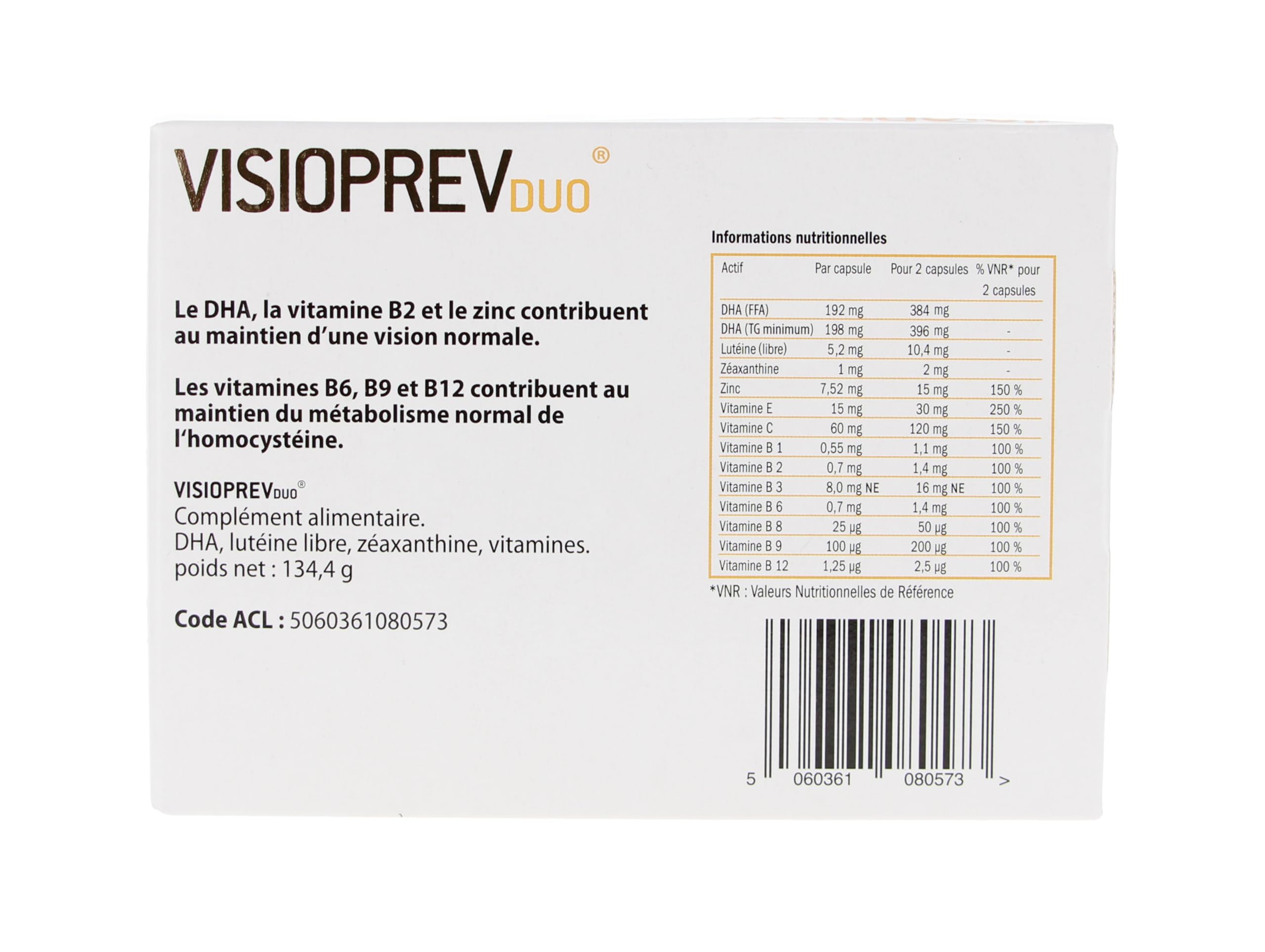Visioprev Duo 180 Capsules Visufarma