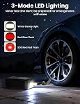 Oasser Gonfleur de pneus Portable Air Compresseur 150PSI Pompe à pneus sans fil électrique Air Pompe pour pneus de voiture moto boule avec LCD Affichage, LED Lumière, USB Port, 4 Adaptateurs de buse, Sac de rangement