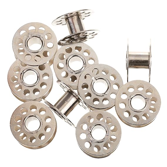 Imported 10x Metal Bobbin Spool for Home Sewing Machine