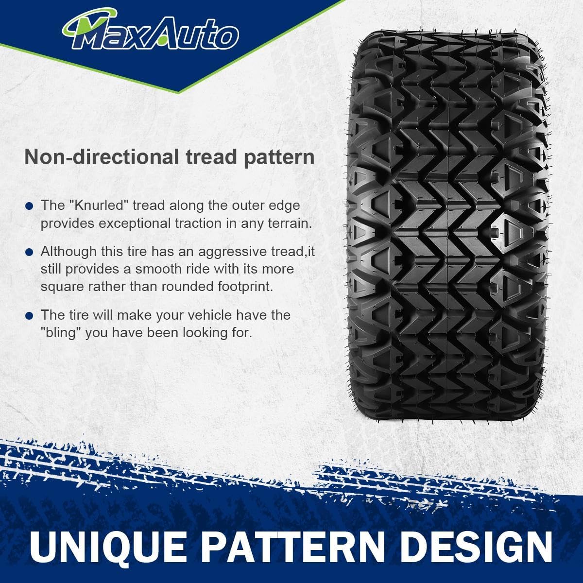 MaxAuto AT23X10.50-12 Hilly Lawn ATVタイヤ 23x10.5x12 すべてのトレイルリアタイヤ、芝