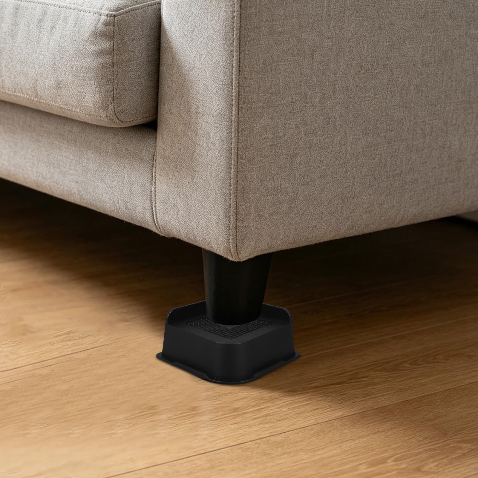 PRETYZOOM 4 Piezas Almohadillas Inferior Antideslizantes y Patas de para Cama Muebles Elevadores de Caucho para Aumentar Altura con Protección Superior