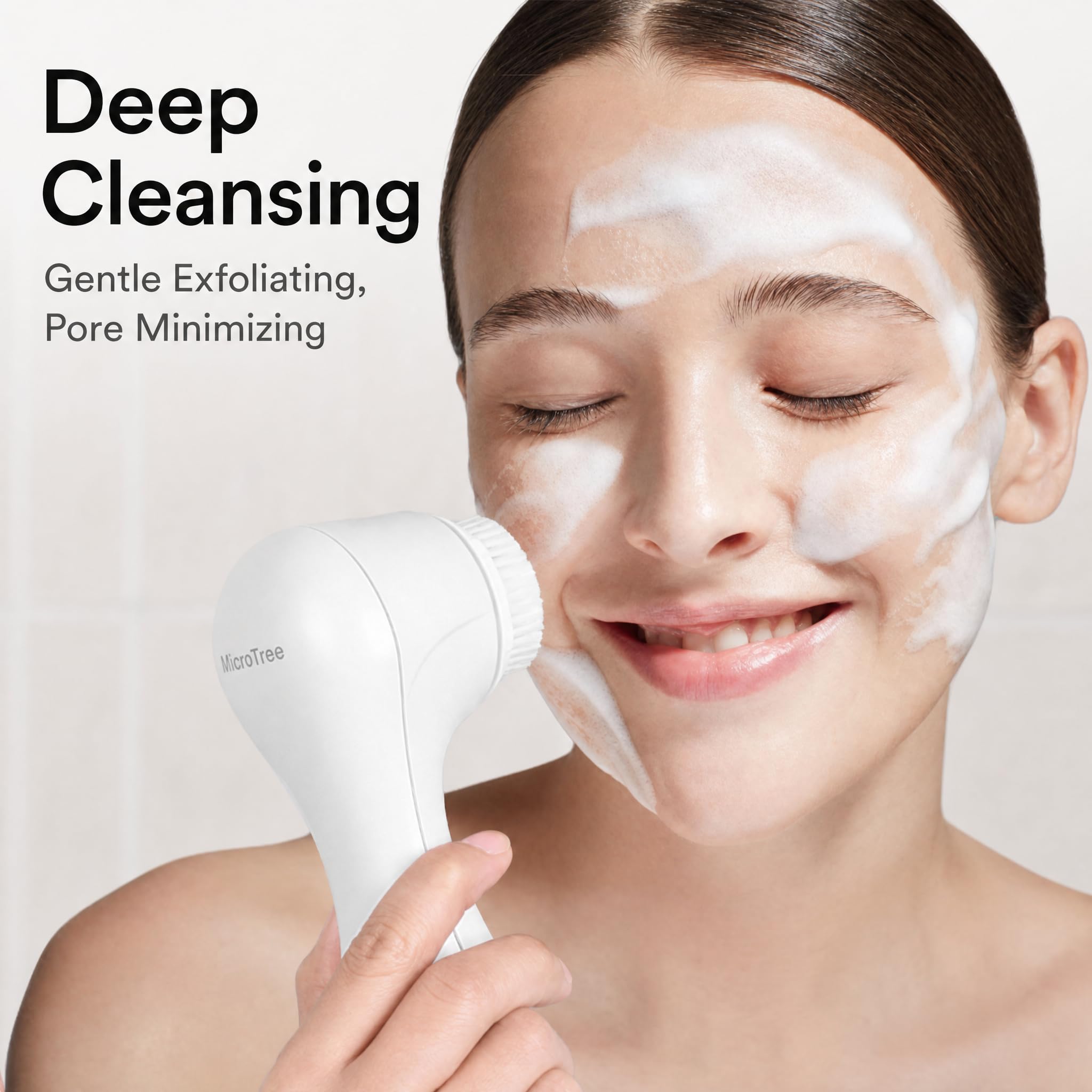 Electric Facial Cleansing Brush, Sonic Vibrating Face Scrubber Deep Clean