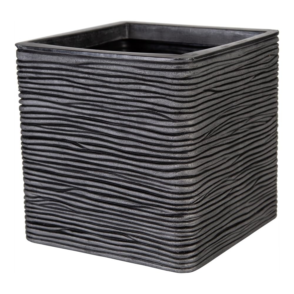 Strata Small Square 30cm Amalfi Planter (Pewter)