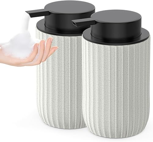 Miniatura 11 de Dispensador de jabón de manos de espuma de cerámica, dispensadores de jabón de baño de 12 onzas, dispensador de loción para cocina, dispensador de