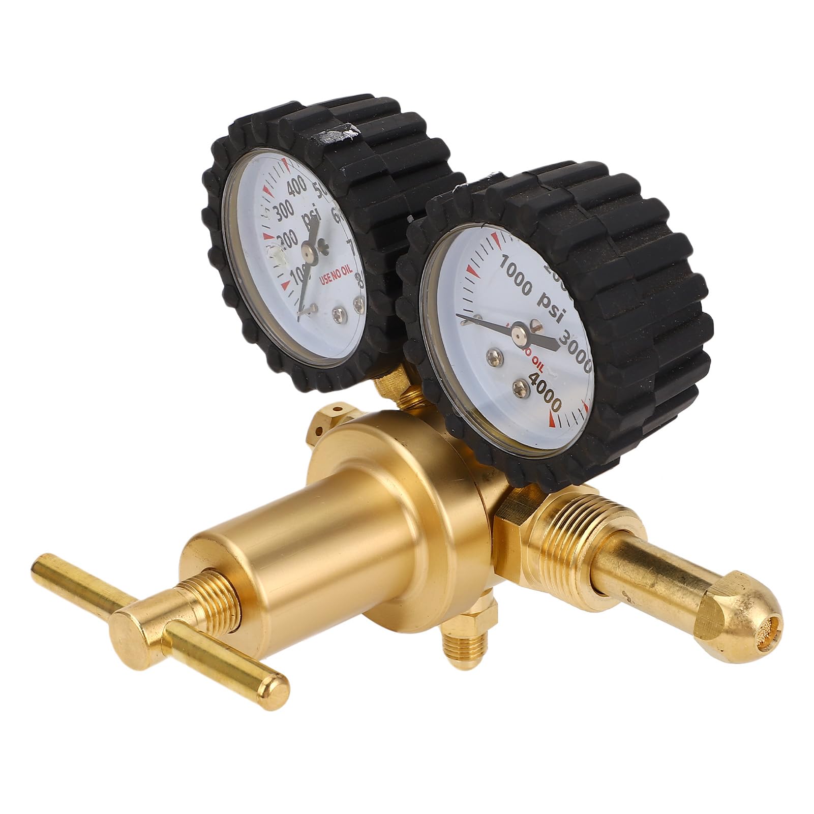 Zestaw Regulatora Azotu Zawór Regulatora Azotu HVAC 0–800 PSI z Wężem 60 Cali CGA580 Wlot Męski Kielichowy Wylot 1/4 Cala do Testowania Ciśnienia Wykrywanie Nieszczelności