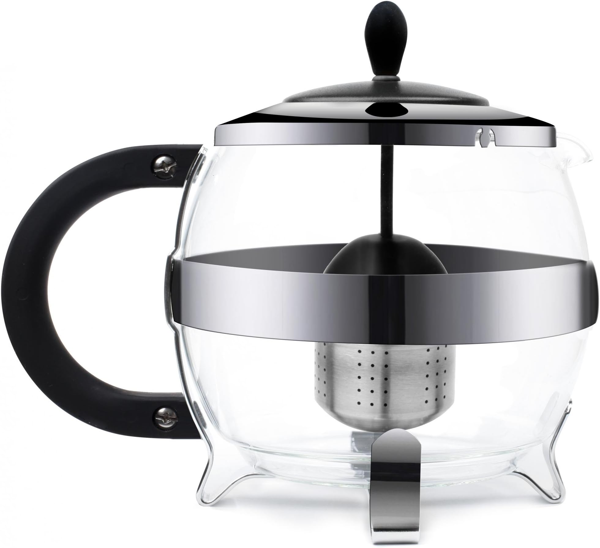 Vialli Design AMO Glass Teapot with Infuser for loose tea 1.2L