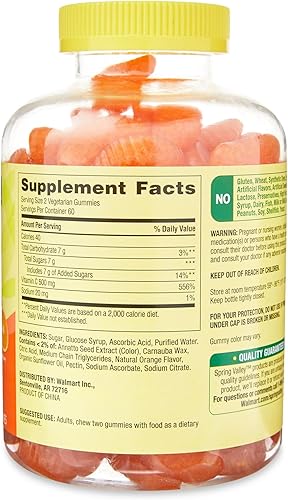 Miniatura 5 de Gomitas de vitamina C Spring Valley - Extra Strength 500 mg 120 unidades (paquete de 1), en caja por Fusion Shop Store