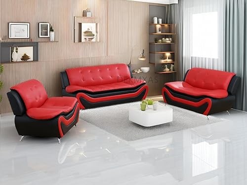 Miniatura 6 de Sofás de cuero para sala de estar, juego de sofás para sala de estar, sofá para dormitorio, apartamento, juegos de muebles para sala de estar (cuero