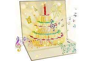 3D Pop Up Birthday Cards With LED Light and Voice Recorder