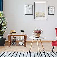 Vista 4 de GaRcan 2 Tier Shoes Rack Bench Multi- Layer Stackable Shoes Shelf Organizer Entryway Storage Bench Shoes Storage Stand for Hallway Bathroom Living