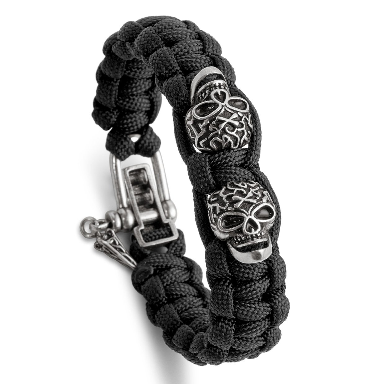 Kayder Skull Series Paracord Bracelet Set with Adjustable D Shackle, Personalized Fashion Jewelry Gift