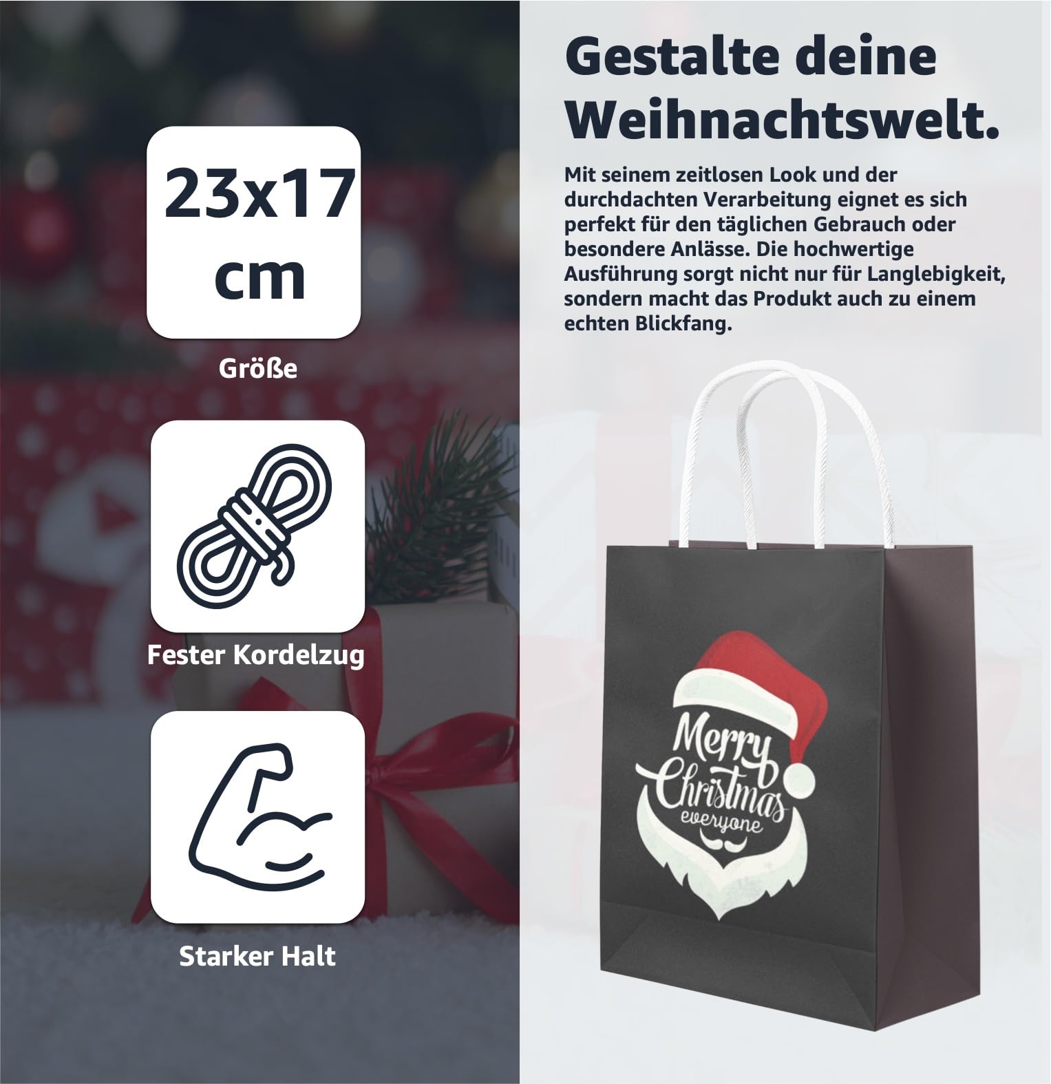 72 x torebka bożonarodzeniowa, na prezent, na Boże Narodzenie, Mikołajki, urodziny