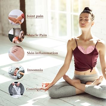 Mumisuto 4 Pcs Castor Oil Pack for Breast, Organic Castor Oil Wrap Breast Pad, Soft Cotton, Anti Leak, 9in (White+Pink)
