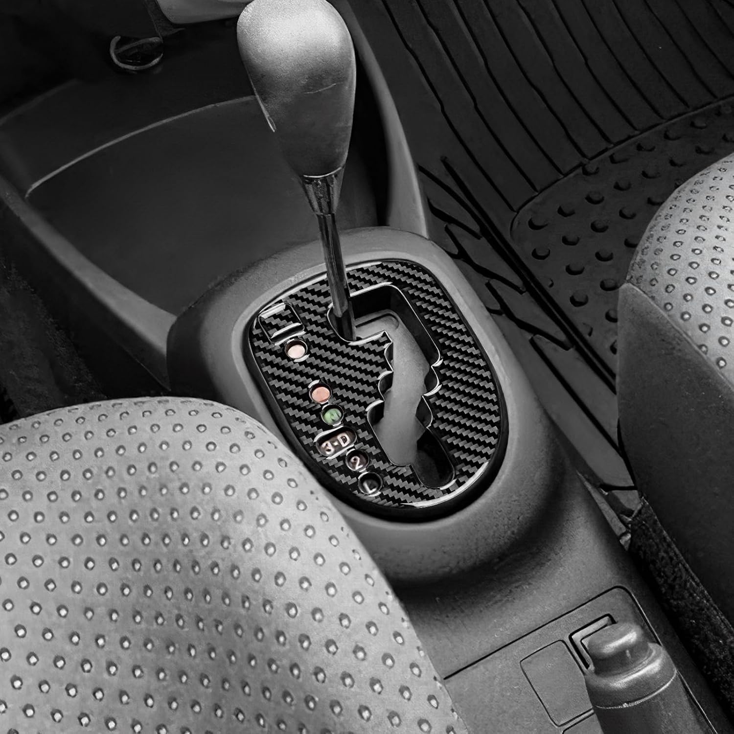 Real Carbon Fiber Automatic Transmission Inner Frame Covers - for Toyota Yaris 2006 2007 2008 2009 2010 2011 Carbon Fiber Accessories, Durable Anti-Scratch Protective Accessories (Black)