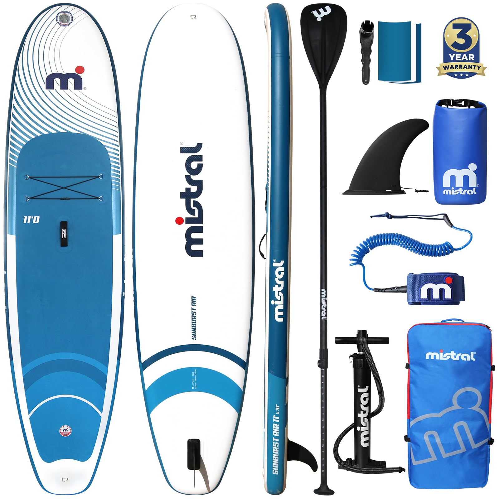 Amazon | Mistral 空気注入式スタンドアップパドルボード 11フィート