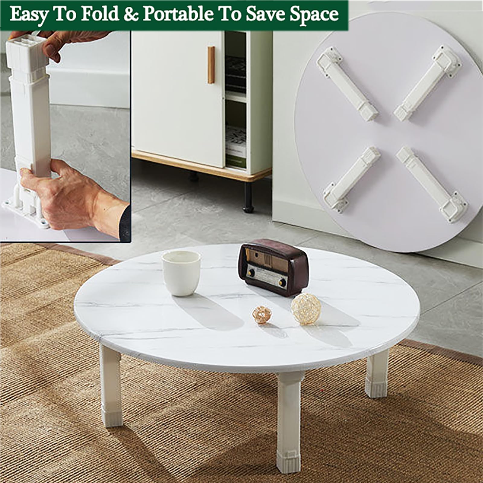 Amazon.com: TopJia Japanese Folding Table Round/Square