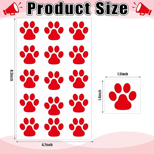 Miniatura 3 de Harloon 20 hojas, 300 unidades, tatuajes temporales, patas y pies, tatuajes temporales extraíbles de pata de perro, calcomanías de tatuaje para