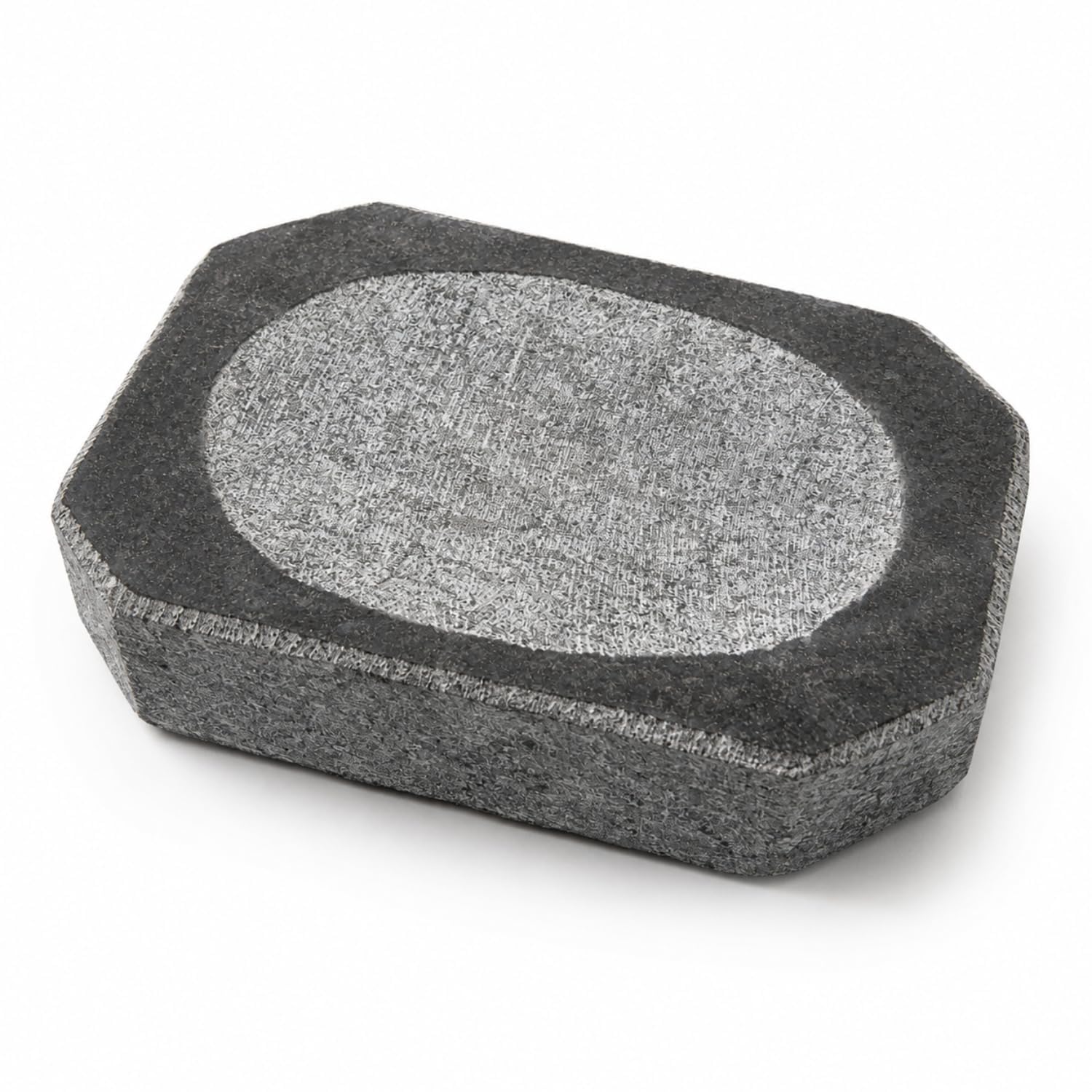 Natural Granite Grinding Stone for Sandalwood, Turmeric & Herbal Paste | Handheld Stone Rubbing Plate for Puja, Kumkum Preparation & Daily Rituals | 10 x 6.5 x 2 cm | Grey-image-40