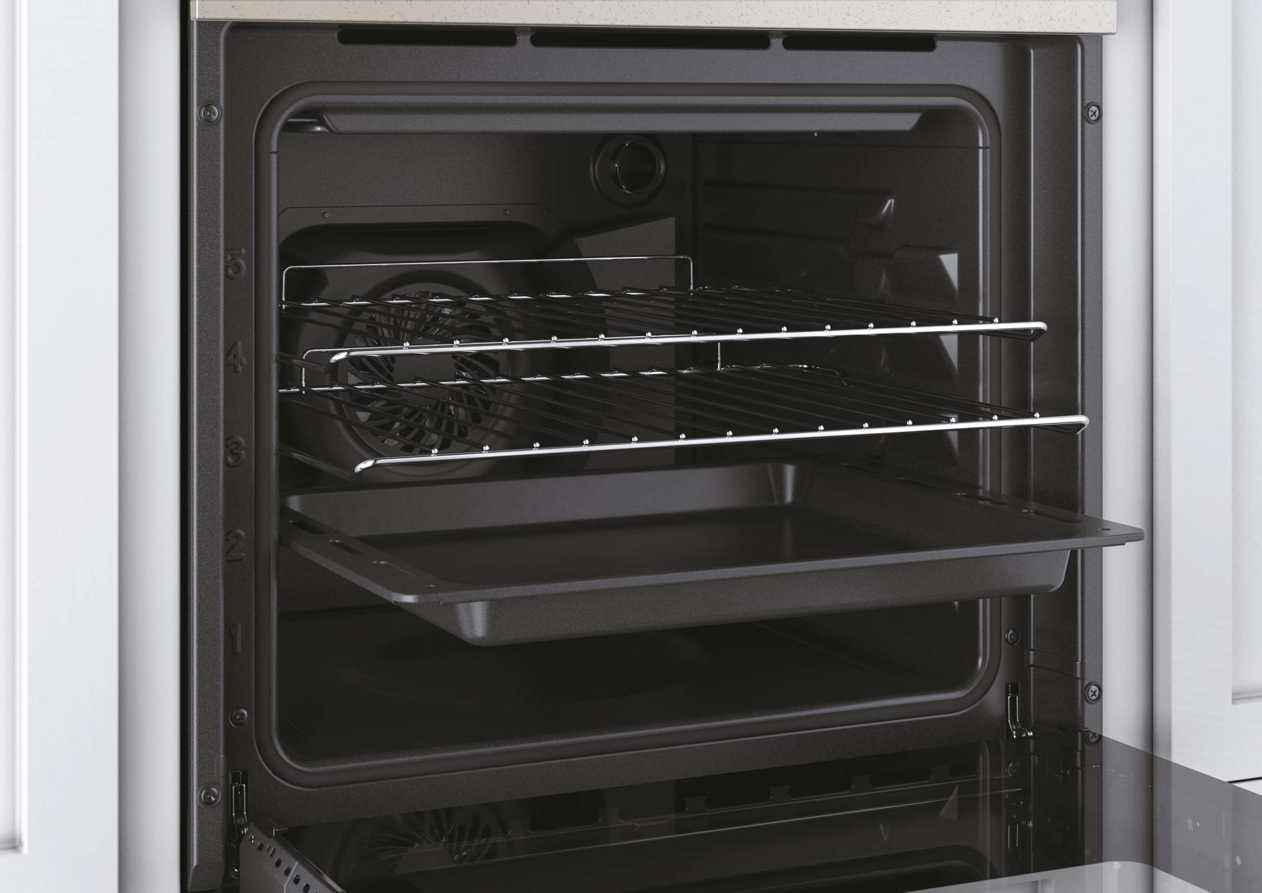 Candy Classic Forno Elettrico da Incasso Ventilato, 65 Litri, Classe A+, Funzione Pizza, 8 Programmi di Cottura con Funzione Cook Light, Design Rustico, 59,5 x 59,5 x 56,8 cm, Color Avena - FCC603NAV