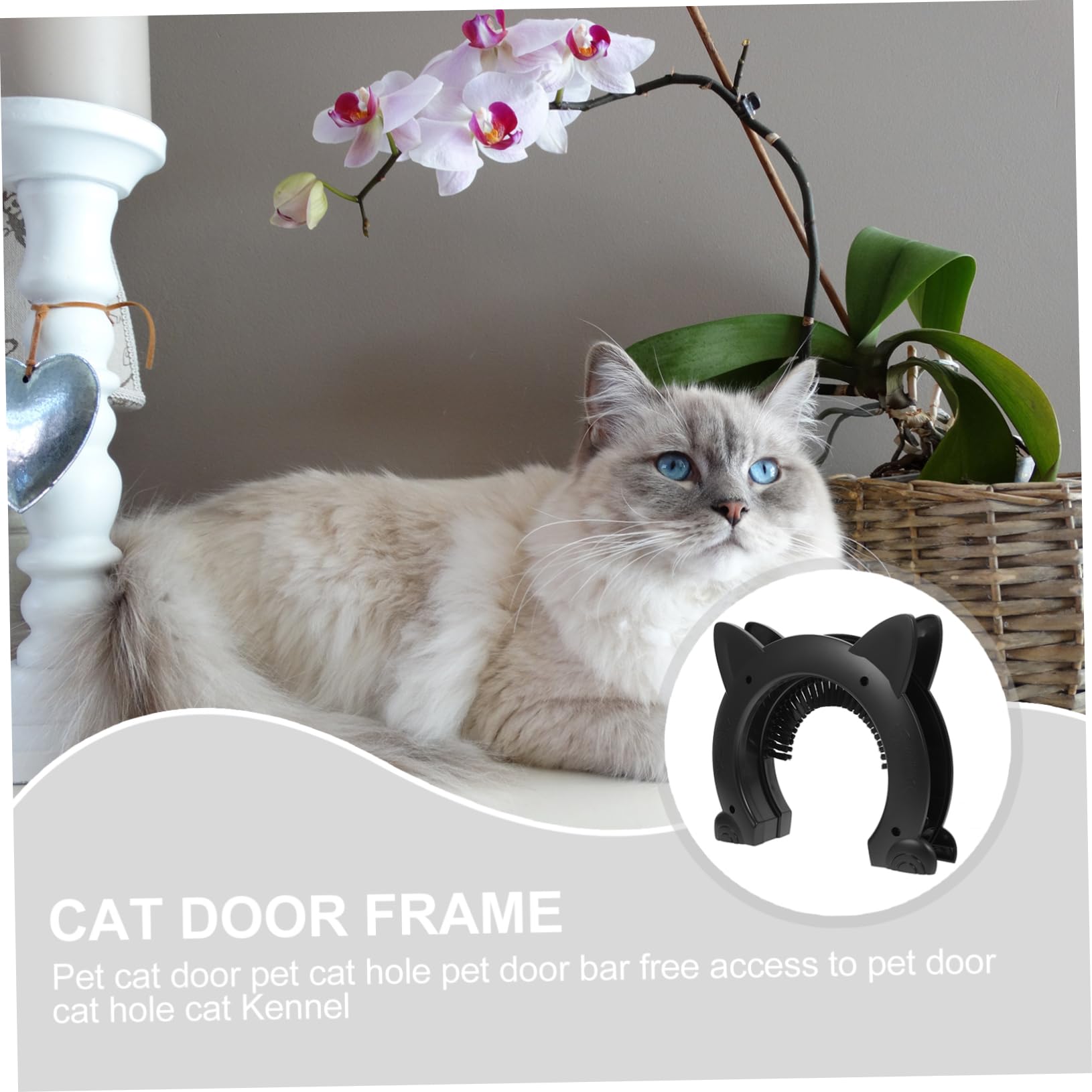 GALPADA Katzenklappe Katzen Haustiertür mit Bürstendesign ABS Katzen und Hundeklappe für Innentüren Ermöglicht und Auslass