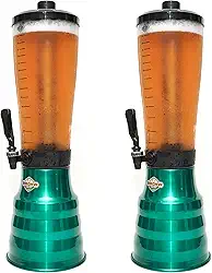 kit 2 Torre Chopp 3,5 L Base Giratória Copo Acrílico Removível 4 Refil Verde