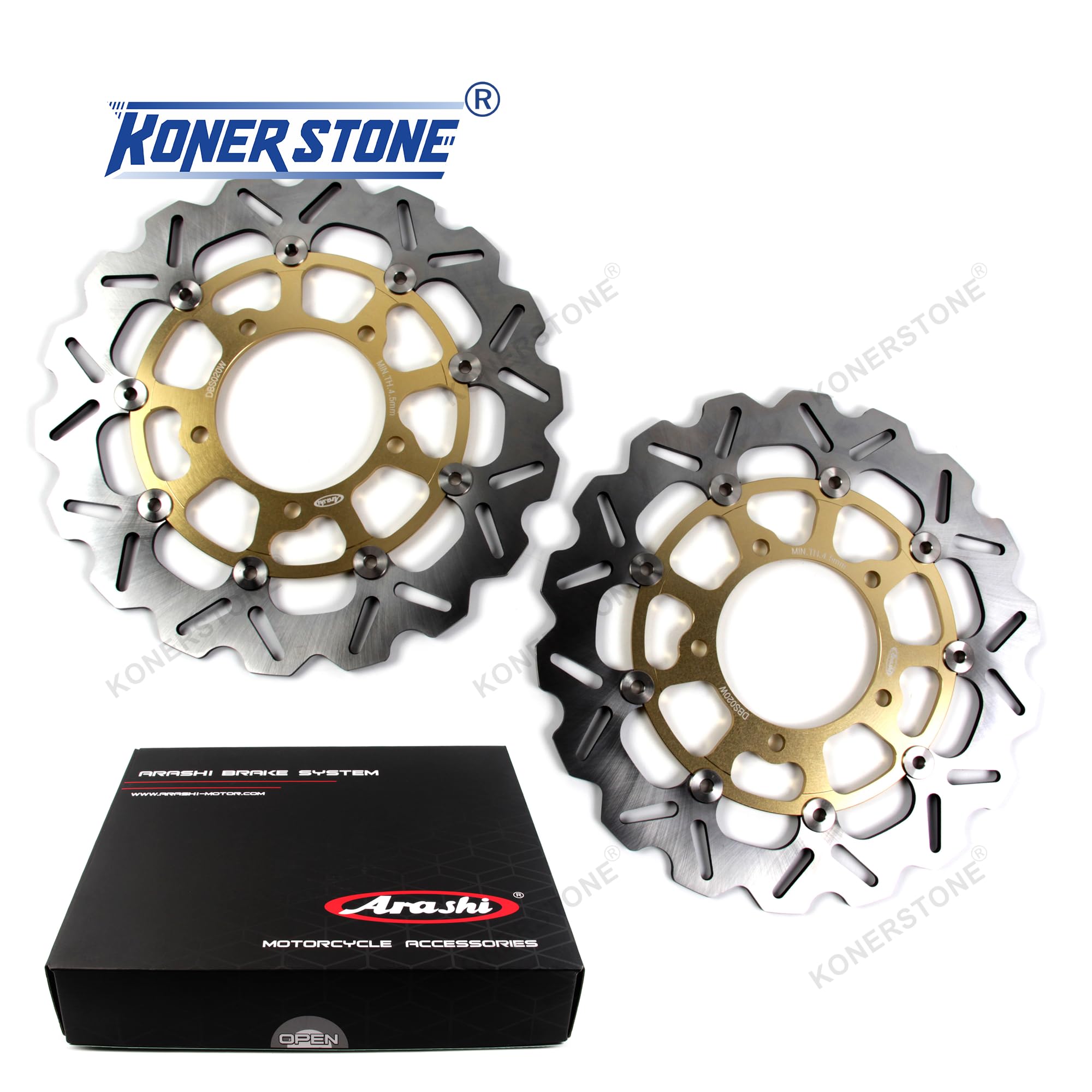 Discos de Freno Delanteros Traseros Discos Rotores y Pastillas para Suzuki GSXR 600 750 K6 K7 2006-2007/ GSXR 1000 K7 K8 2007-2008 GSX R600 R750 R1000 Accesorios para motos Oro
