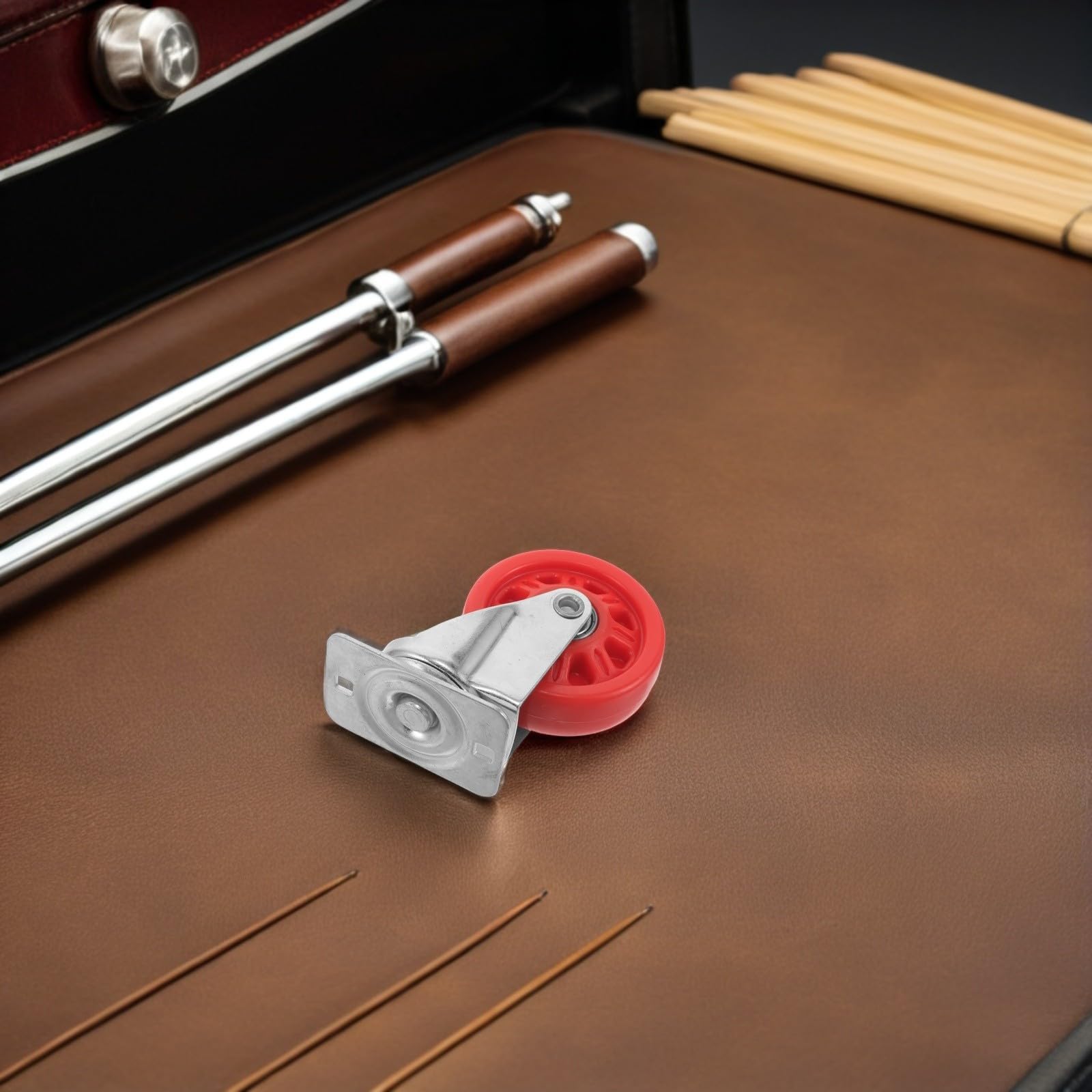 Ipetboom Rueda Giratoria de Nailon Roja 7,6 Cm para Camilla Mecánico Rueda Rodante Silenciosa y Resistente para Herramientas de Taller para Asiento de Garaje y Reparación Automotriz