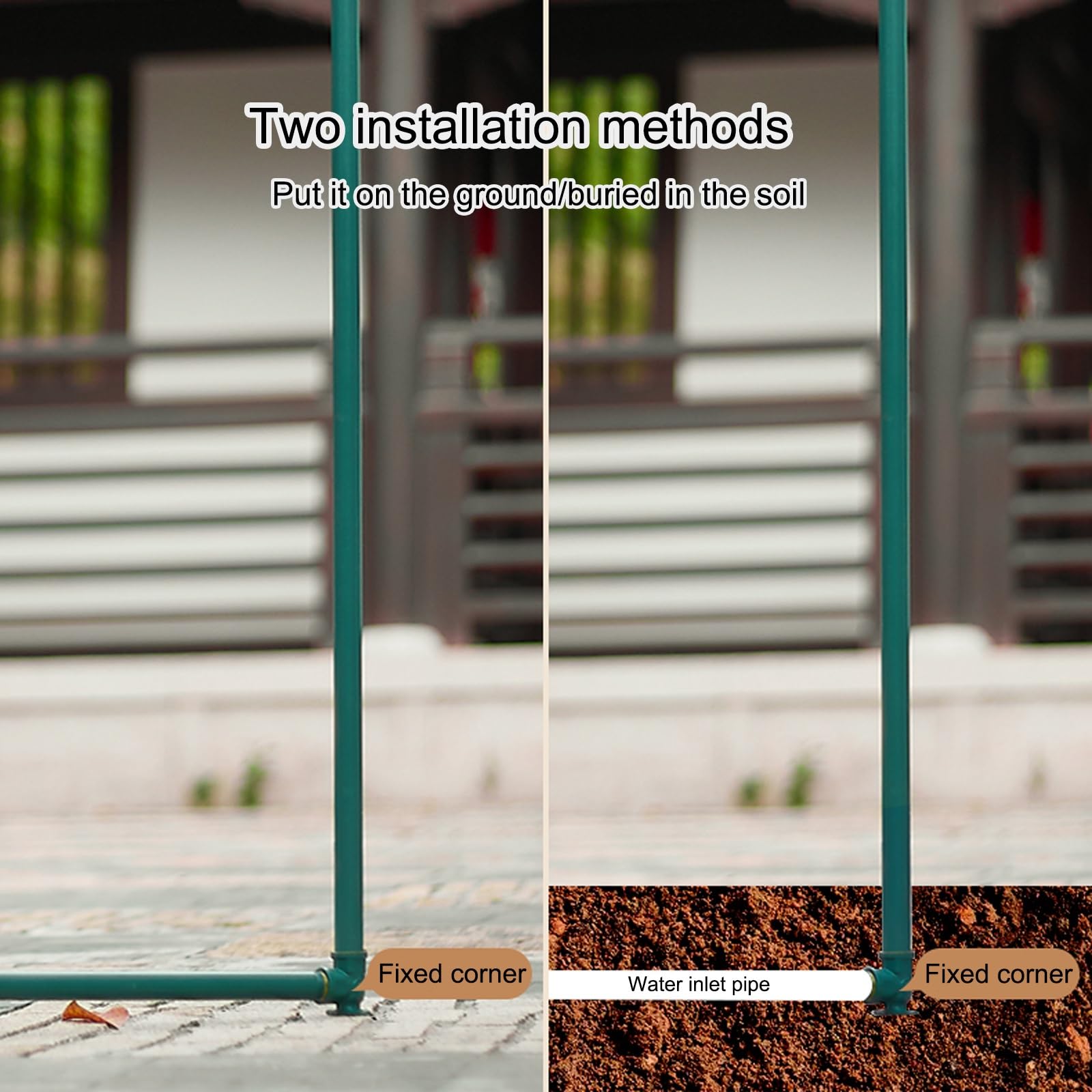 Columna de agua de jardín con grifo, fuente al aire libre, estación de riego y lavado, soporte de manguera de 60 cm de alto para un fácil riego y cuidado del jardín
