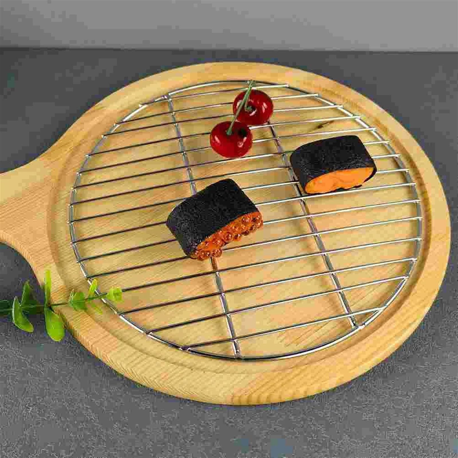 akcesoria kempingowe， Stojak Naczynia kuchenne ze stali nierdzewnej Ruszt grillowy Ognisko Grill Siatka Piknikowa siatka Siatka Grill zewnętrzny(22x22x0.4cm)